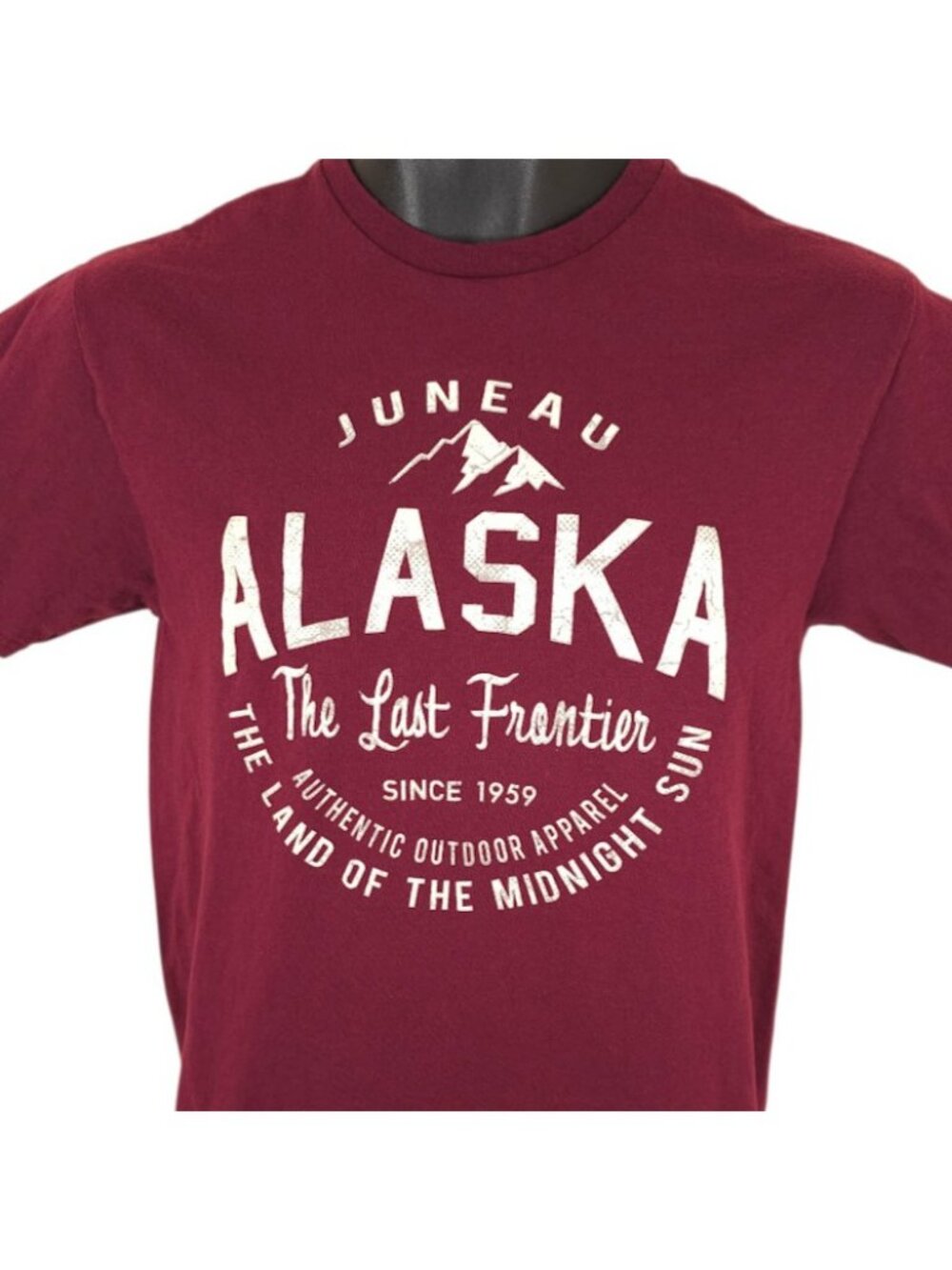 Juneau Alaska T Shirt Mens Size Small Red The Last Frontier Travel Destination